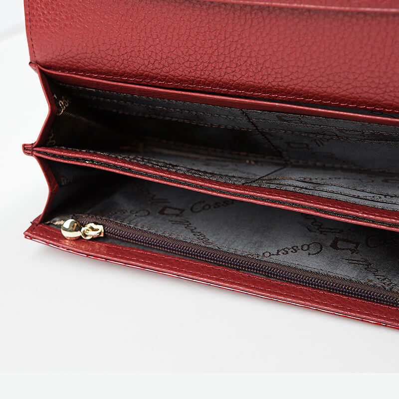 Crocodile Envelop Women Long Patent Leather Wallets Manufacturer