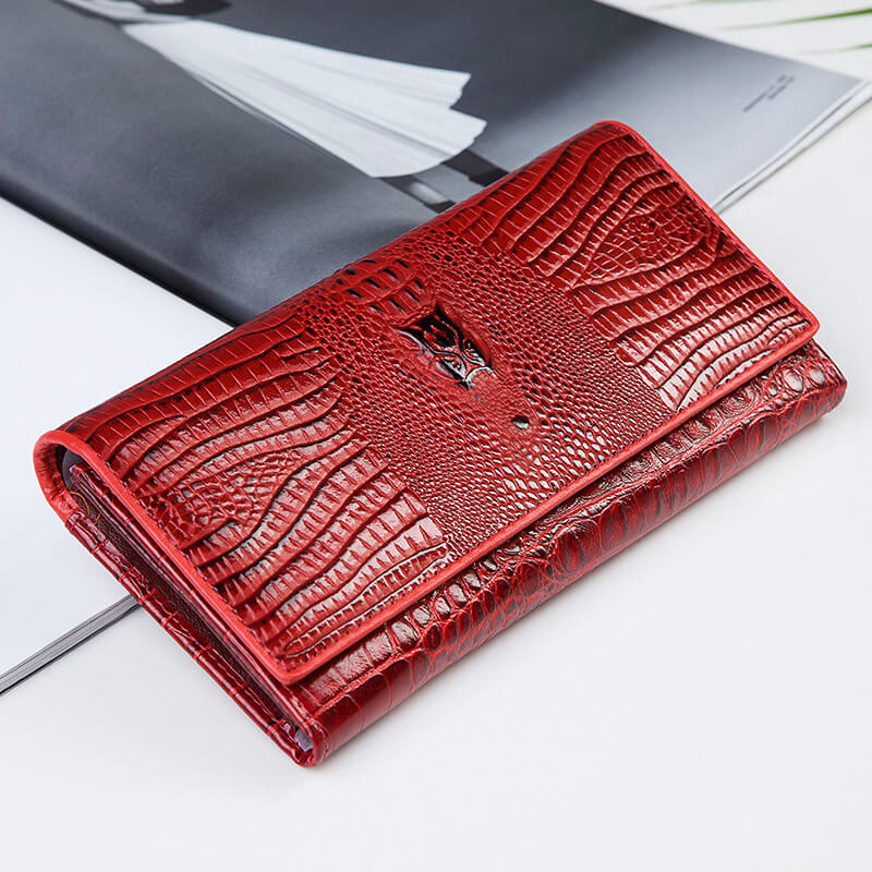 Bifold Vintage Dragon Lady Long Leather Wallets Manufacturer