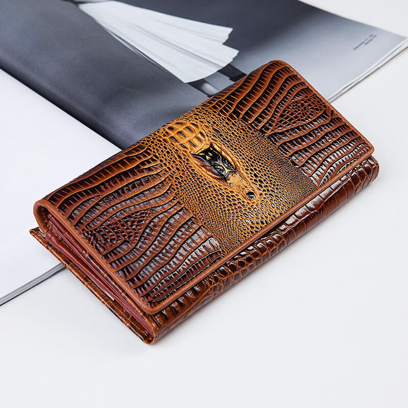 Cossroll Vintage Dragon Lady Long Leather Wallets Manufacturer