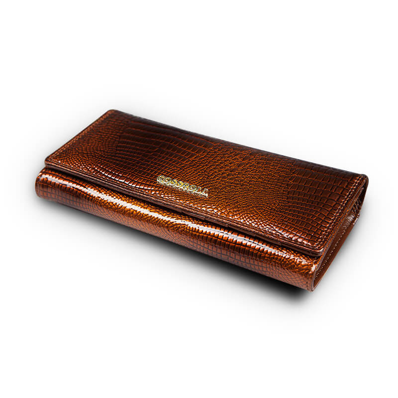 Cossroll Crocodile Bifold Long Cowhide Leather Wallet Manufacturer