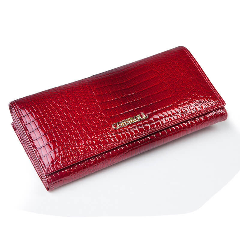 Crocodile Clutch Lady Long Cowhide Leather Wallet Manufacturer