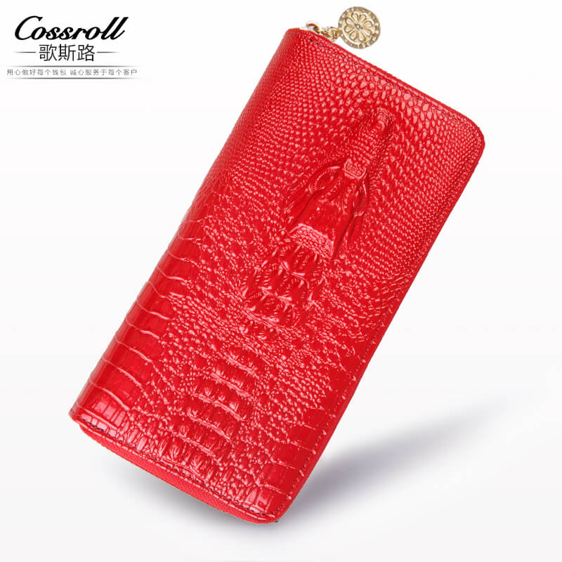 Cossroll Round Zip Long Dragon Patent Leather Wallets Manufacturer