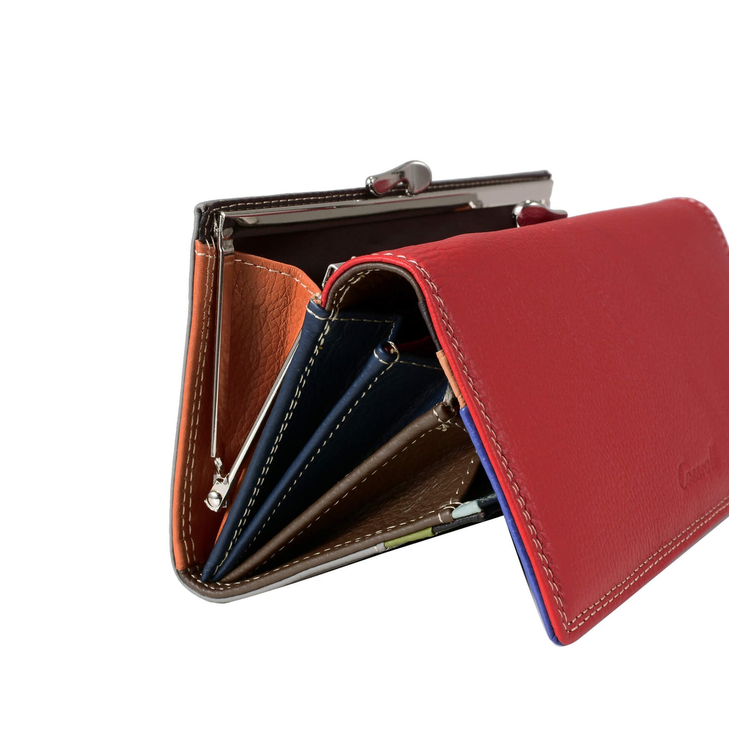 Women Long Litchi Cowhide Leather Wallet Manufacturer