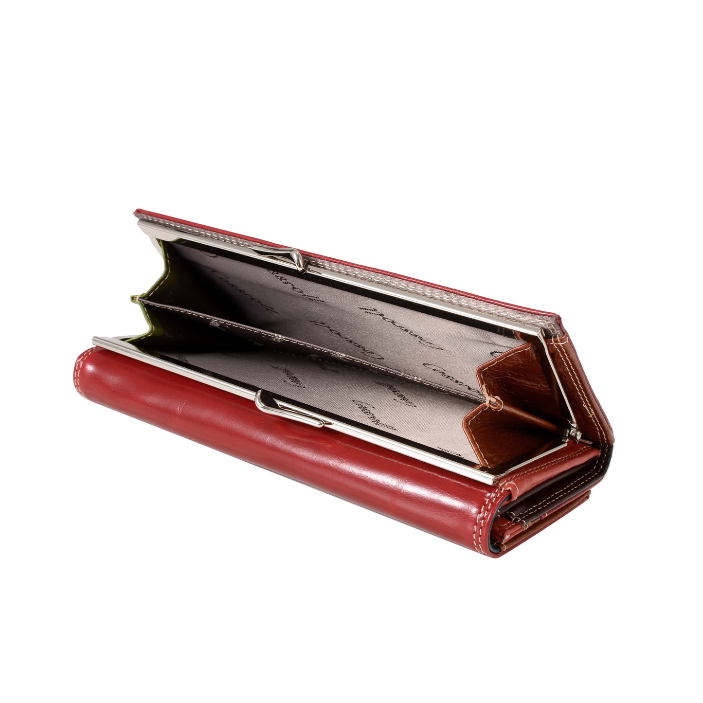 Clutch Lady Long Cowhide Waxed Leather Wallet