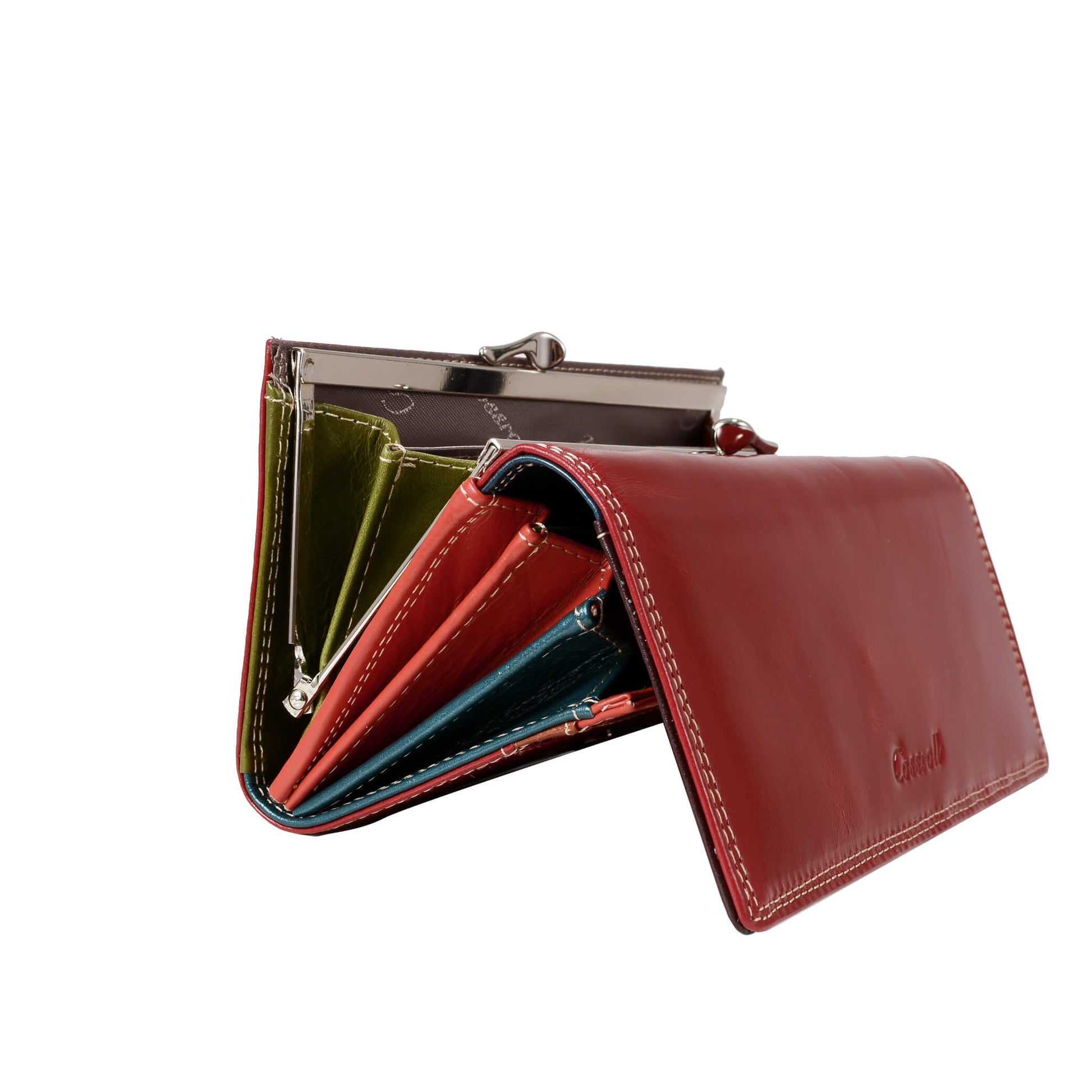 Clutch Lady Long Cowhide Waxed Leather Wallet