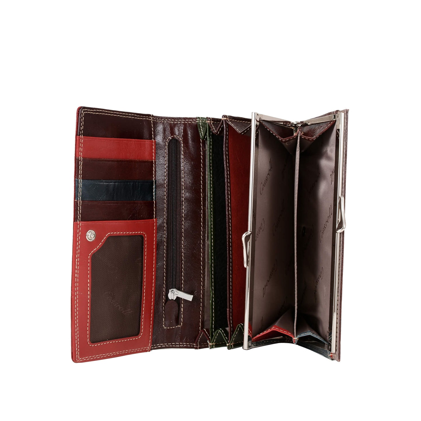 Cossroll Bifold Long Cowhide Waxed Leather Wallet Manufacturer