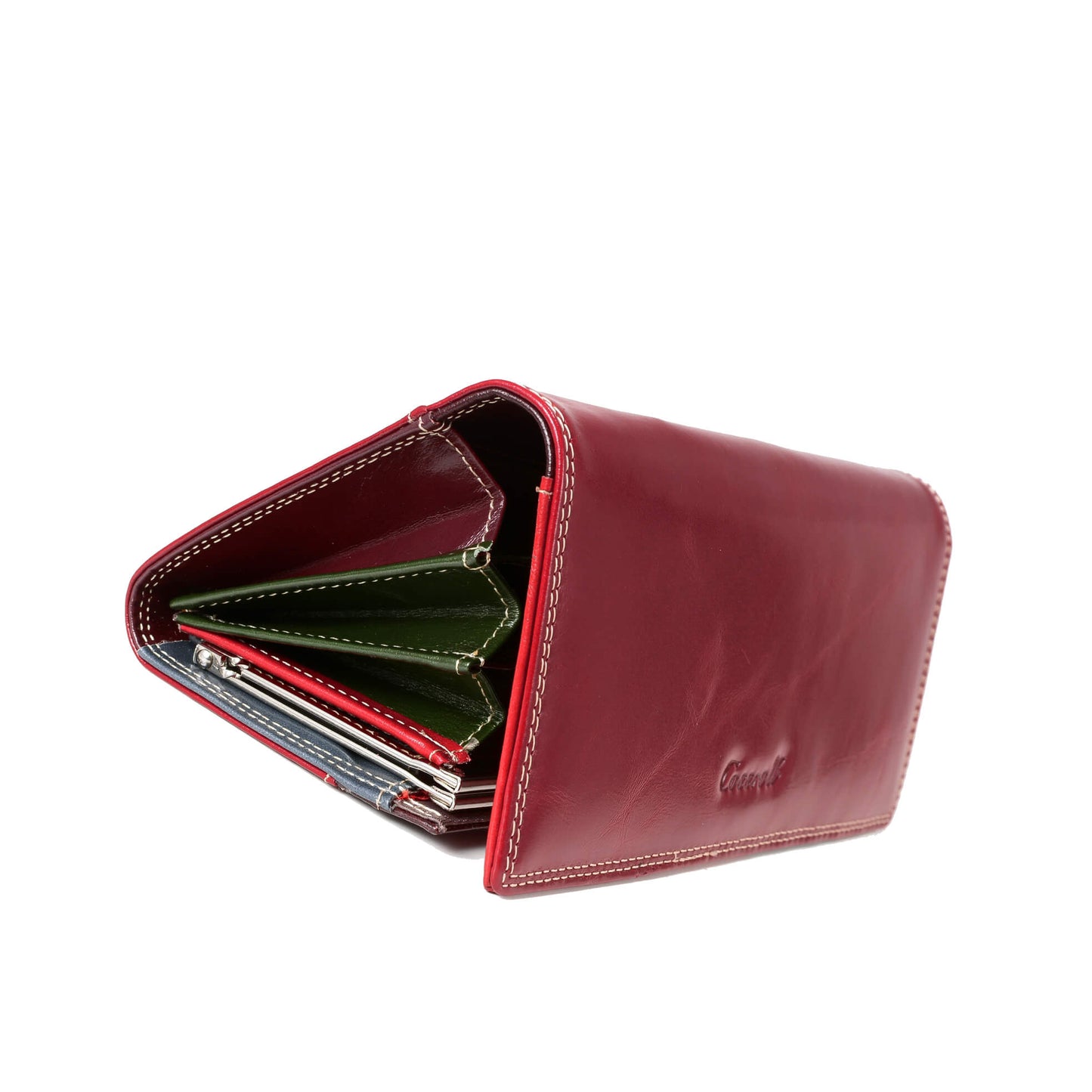 Cossroll Bifold Long Cowhide Waxed Leather Wallet Manufacturer