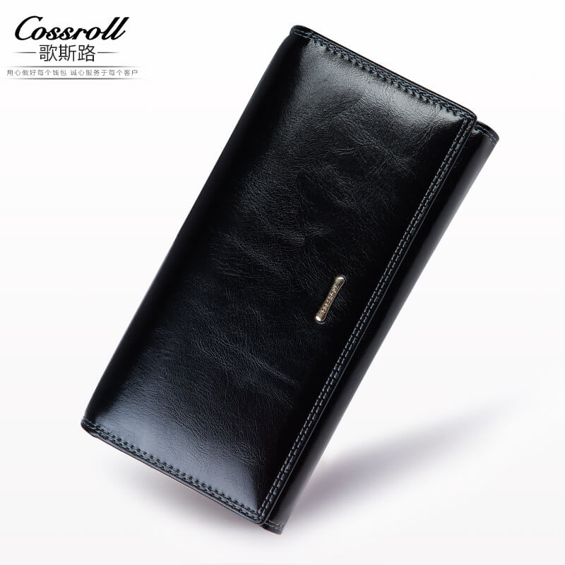 Cossroll Smooth Long Waxed Leather Wallets Manufacturer