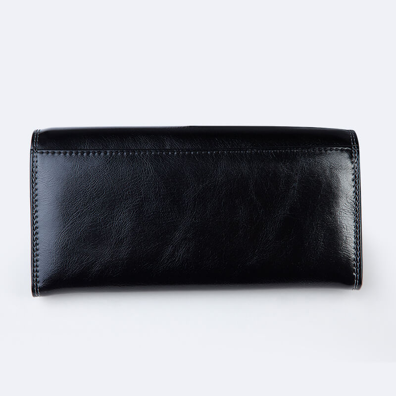 Cossroll Smooth Long Waxed Leather Wallets Manufacturer