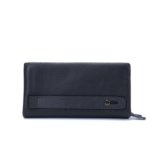 Cossroll Unisex Clutch Double Zip Lychee Leather Wallets Manufacturer
