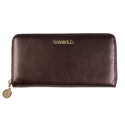 Cossroll Unisex Round Zip Long Cowhide Leather Wallet Manufacturer