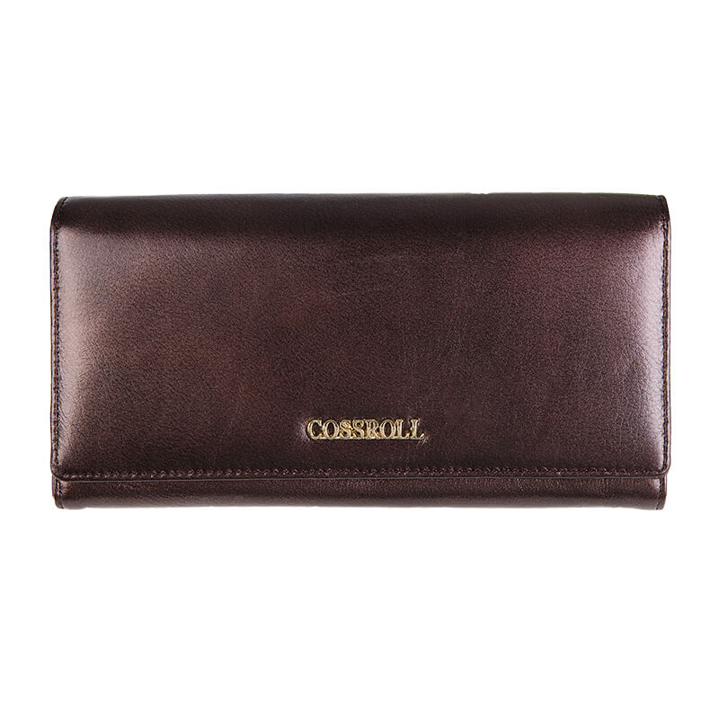 Unisex Bifold Long Cowhide Leather Wallet