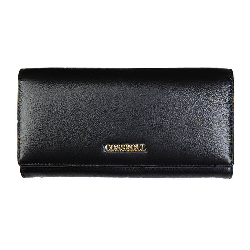 Unisex Bifold Long Cowhide Leather Wallet