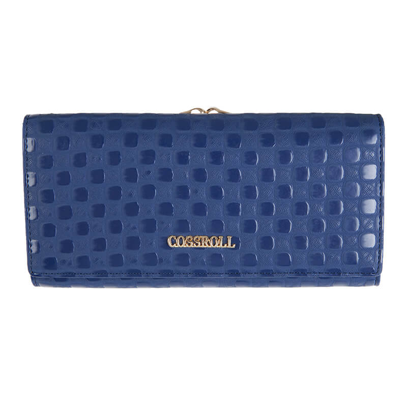 Cossroll Dots Clutch Lady Long Cowhide Leather Wallet Manufacturer