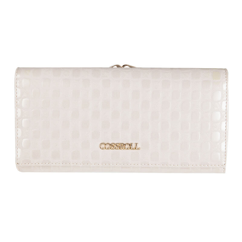 Cossroll Dots Clutch Lady Long Cowhide Leather Wallet Manufacturer