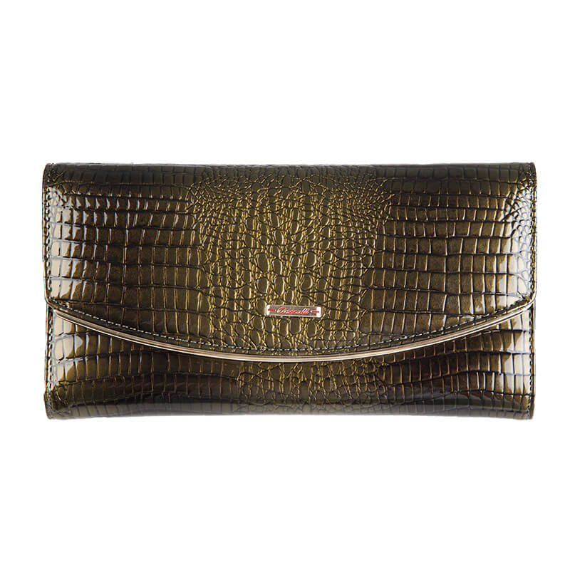 Crocodile Envelop Lady Long Patent Leather Wallets Manufacturer