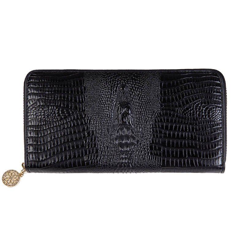 Round Zip  Long Patent Leather Wallets Manufacturer