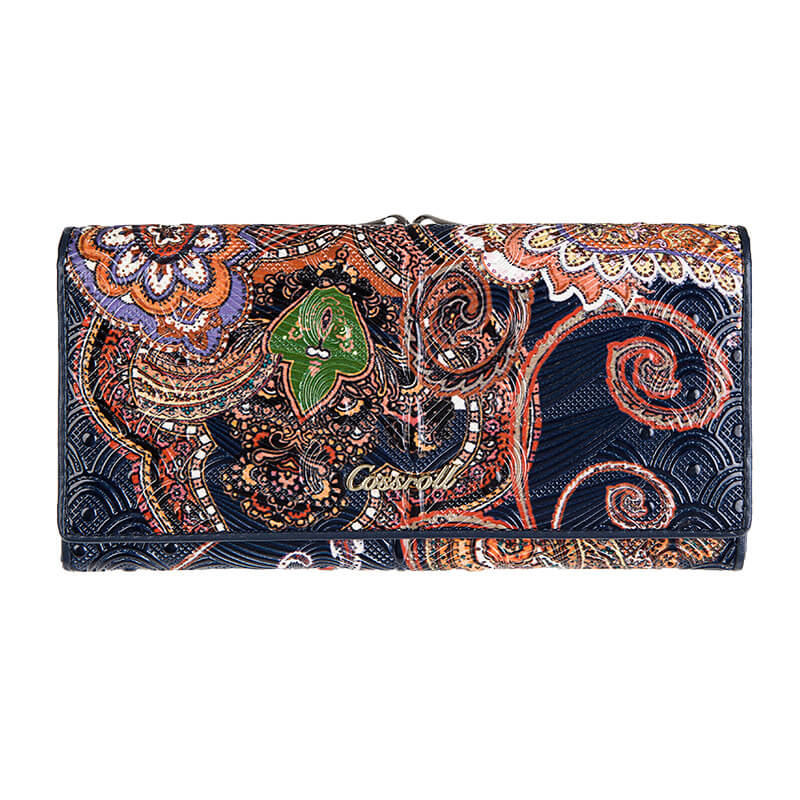 Vintage Floral Lady Long Leather Wallets