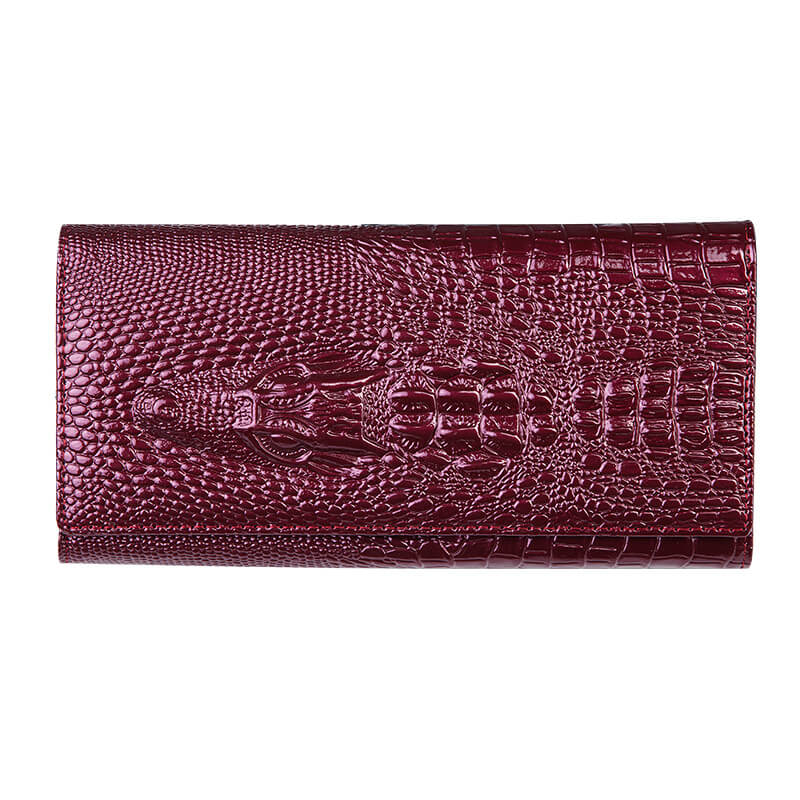 Cossroll Dragon Clutch Lady Long Cowhide Leather Wallets Manufacturer