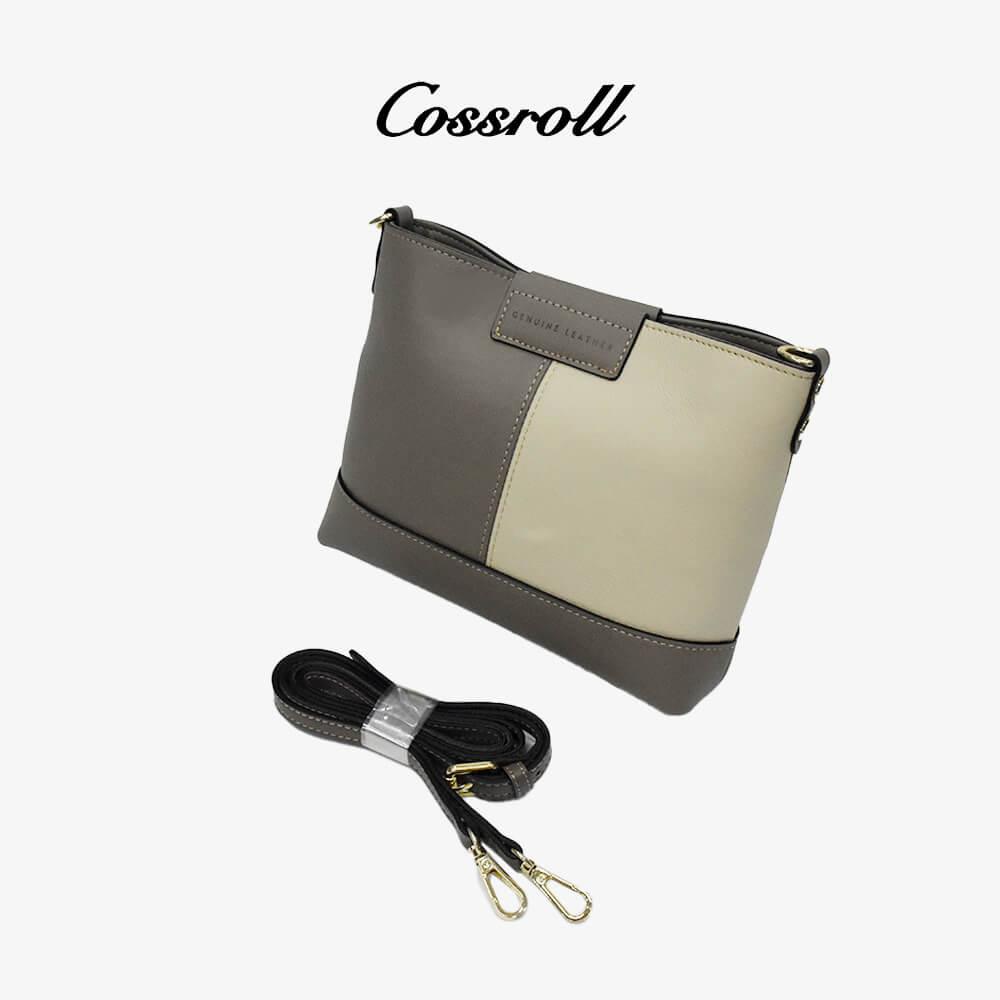 Leather Patchwork Crossbody Small Bag For Women - cossroll.leather