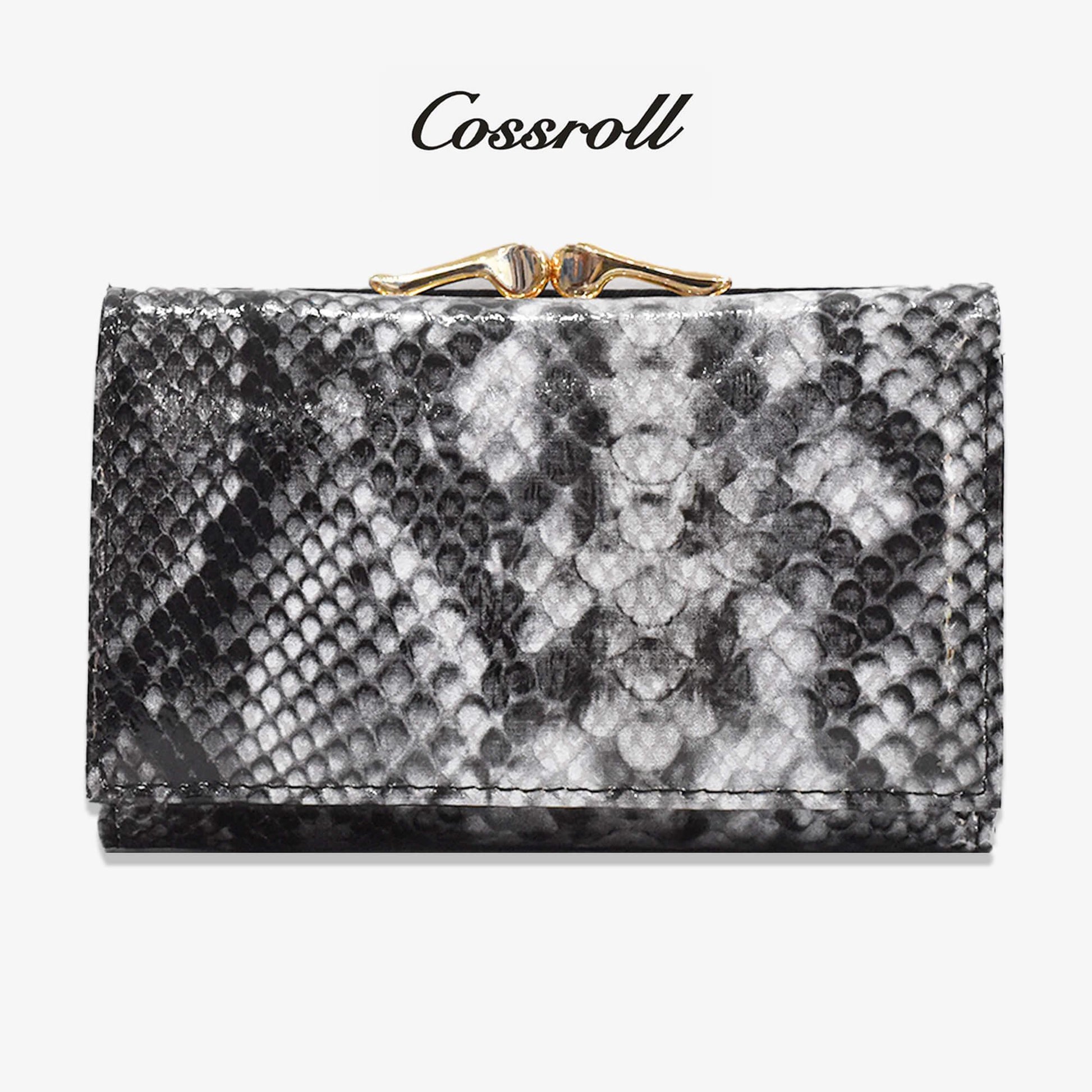 Women Genuine Leather Wallet Manufacturer Python Snake Prints- cossroll.leather