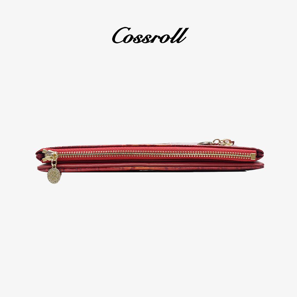 Women Zipper Bifold Wallets Glossy Purse Wholesale - cossroll.leather