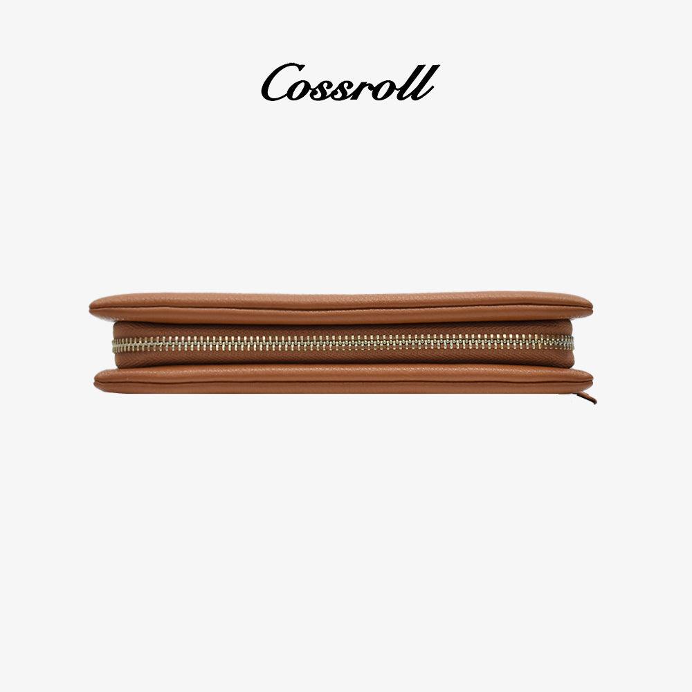 Wholesale Leather Wallets Purse Zippers Customized - cossroll.leather