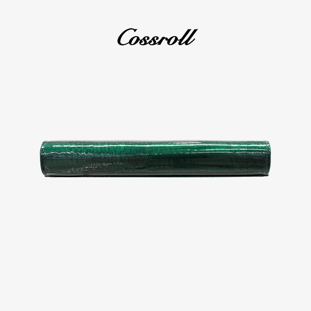 Crocodile Glossy Leather Long Wallet- cossroll.leather