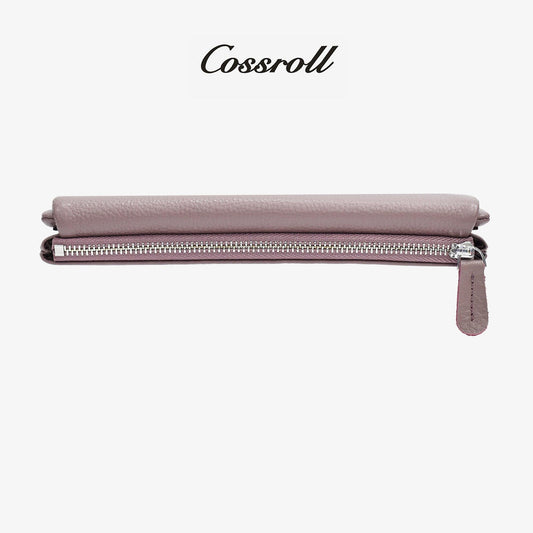 Soft Leather Wallet Zipper Card Slots and Coin Purse - cossroll.leather