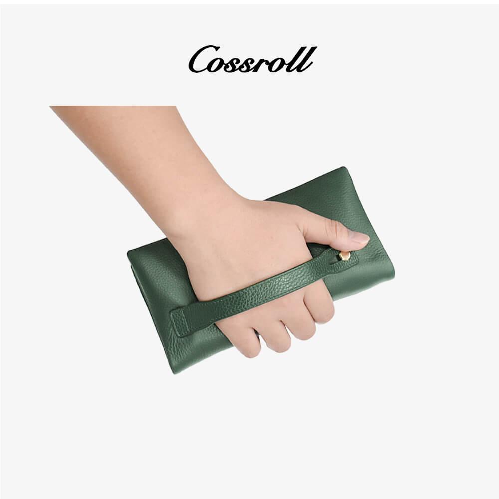 Leather Clutch Wallets With Card Slots - cossroll.leather