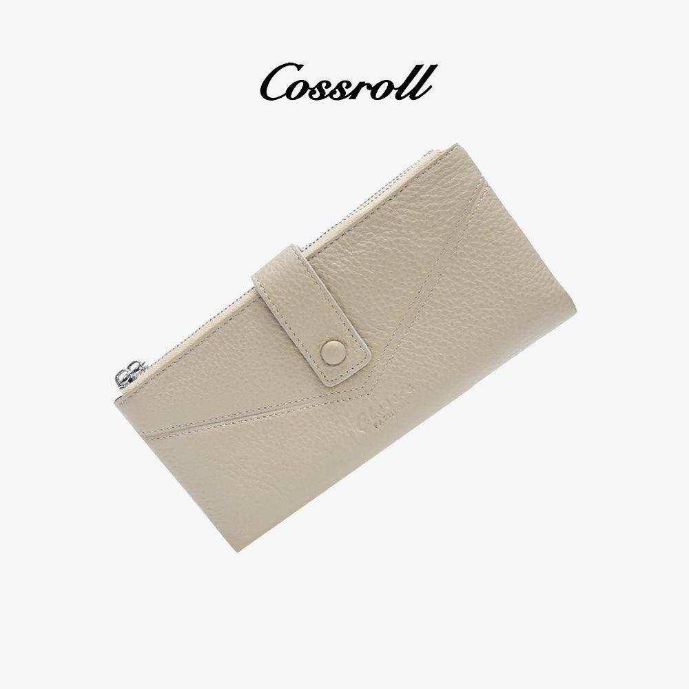 Bifold Leather Women Zipper Wallets Wholesale - cossroll.leather