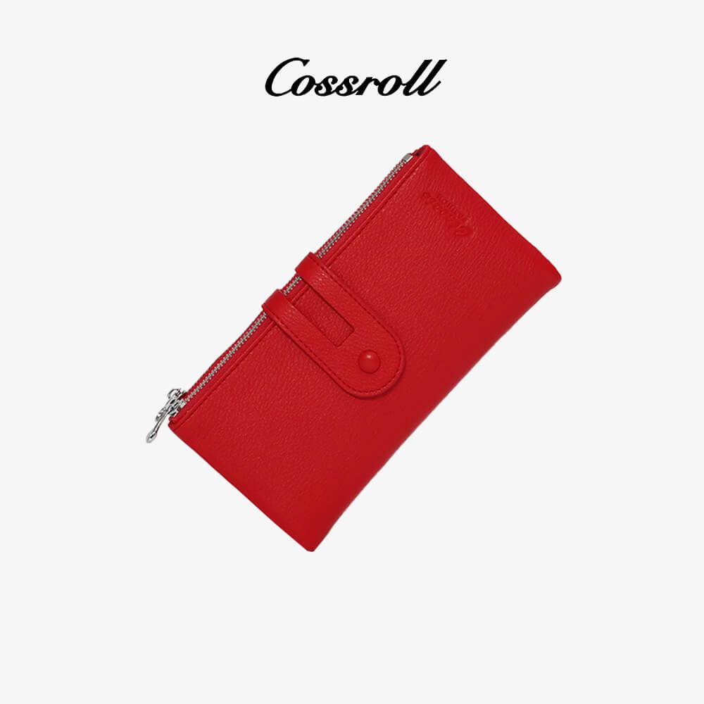 Women Zipper Leather Bifold Wallets For Wholesale - cossroll.leather