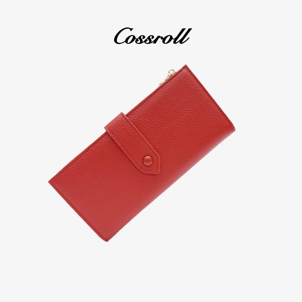 Genuine Leather Long Wallet Wholesale Bifold - cossroll.leather