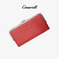 Women Bifold Leahter Long Wallet With Card Slots - cossroll.leather