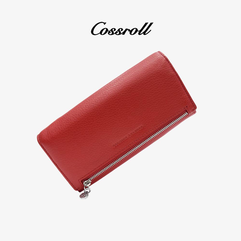 Women Leather Long Wallets Card Slots Zipper Purses Maker