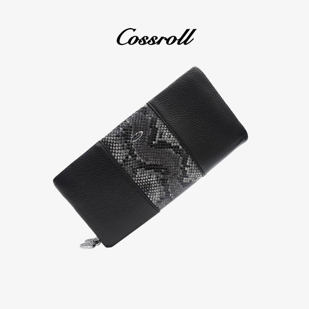 Python Prints Patchwork Leather Wallet For Wholesale - cossroll.leather