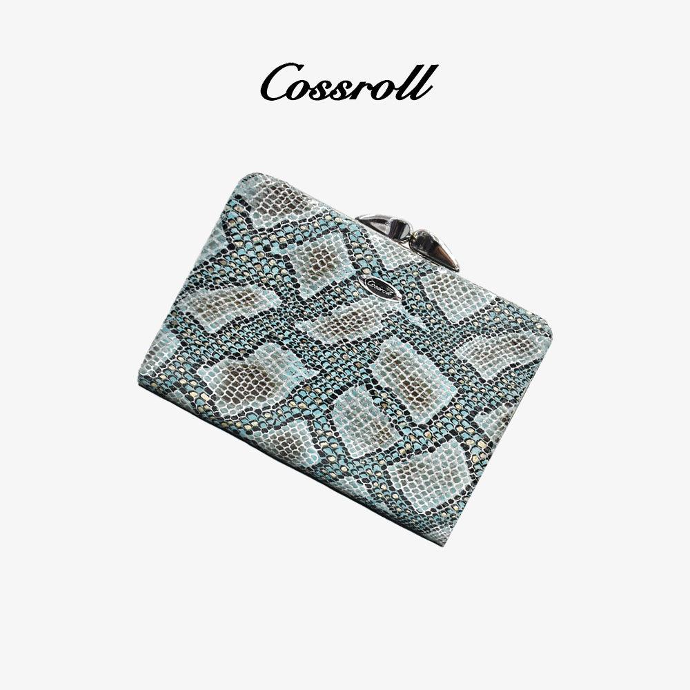 Cossroll Python Print Customize Leather Wallet Manufacture