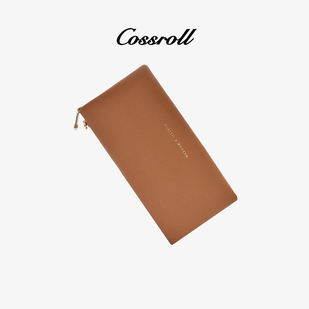 Wholesale Leather Wallets Purse Zippers Customized - cossroll.leather