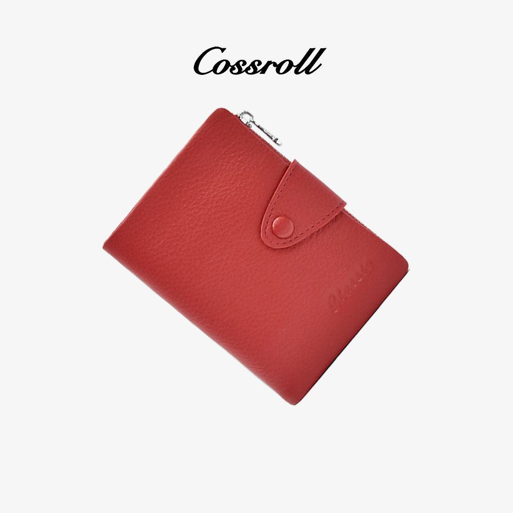 Customized Zipper Wallets Purse Wholesale With ID Window - cossroll.leather