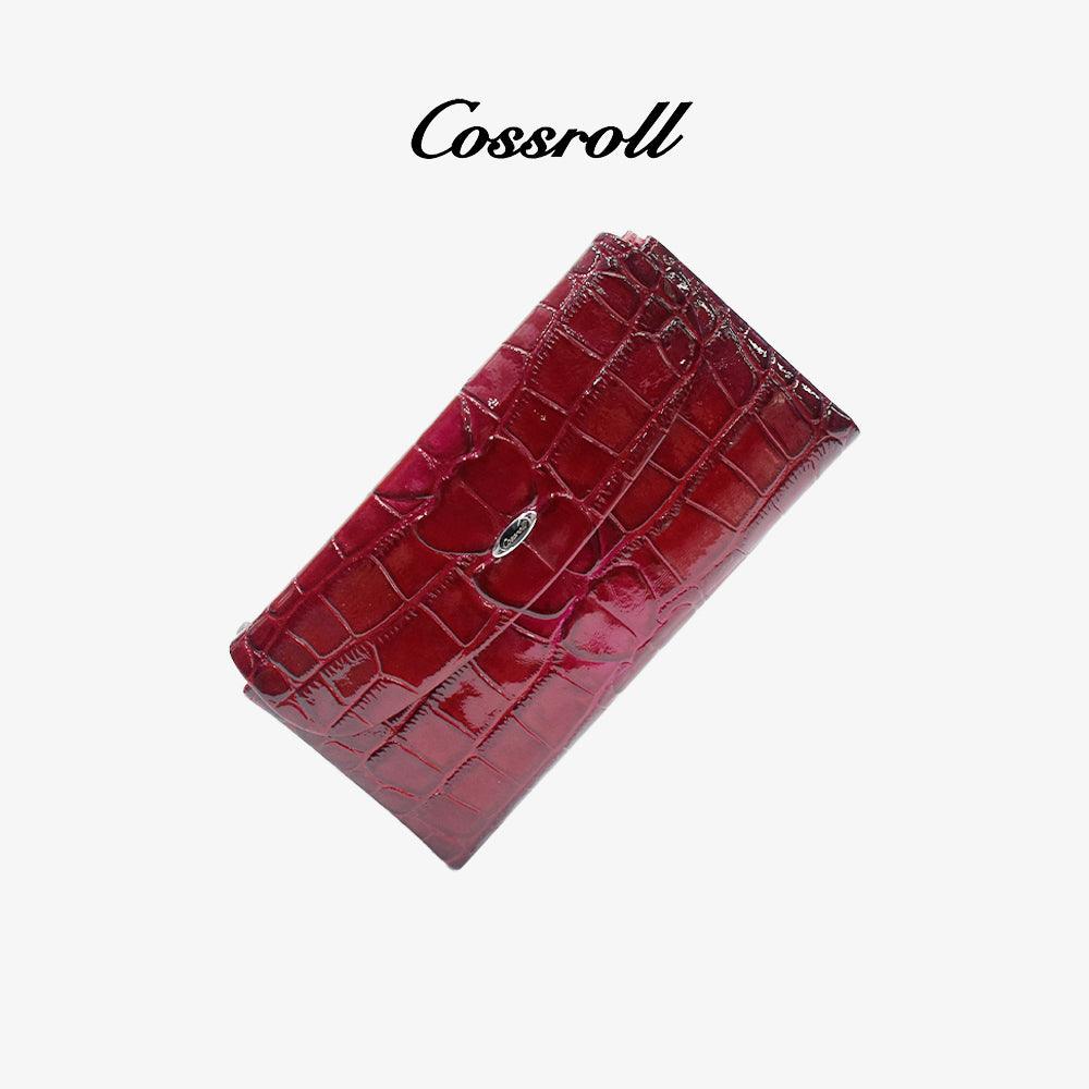 Glossy Clutch Leather Women Wallets Wholesale - cossroll.leather