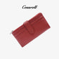 Double Zip Leather Wallet For Women - cossroll.leather