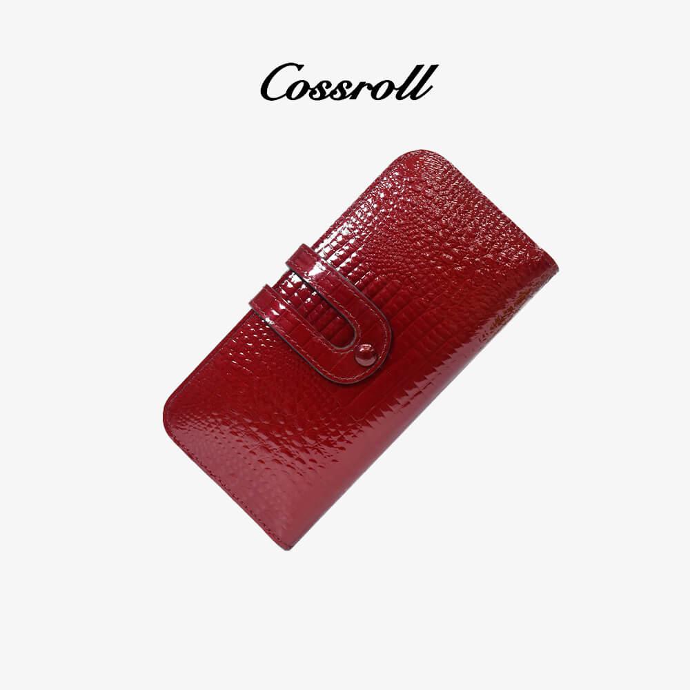 Shiny Leather Wallet Bifold For Women Wholesale - cossroll.leather