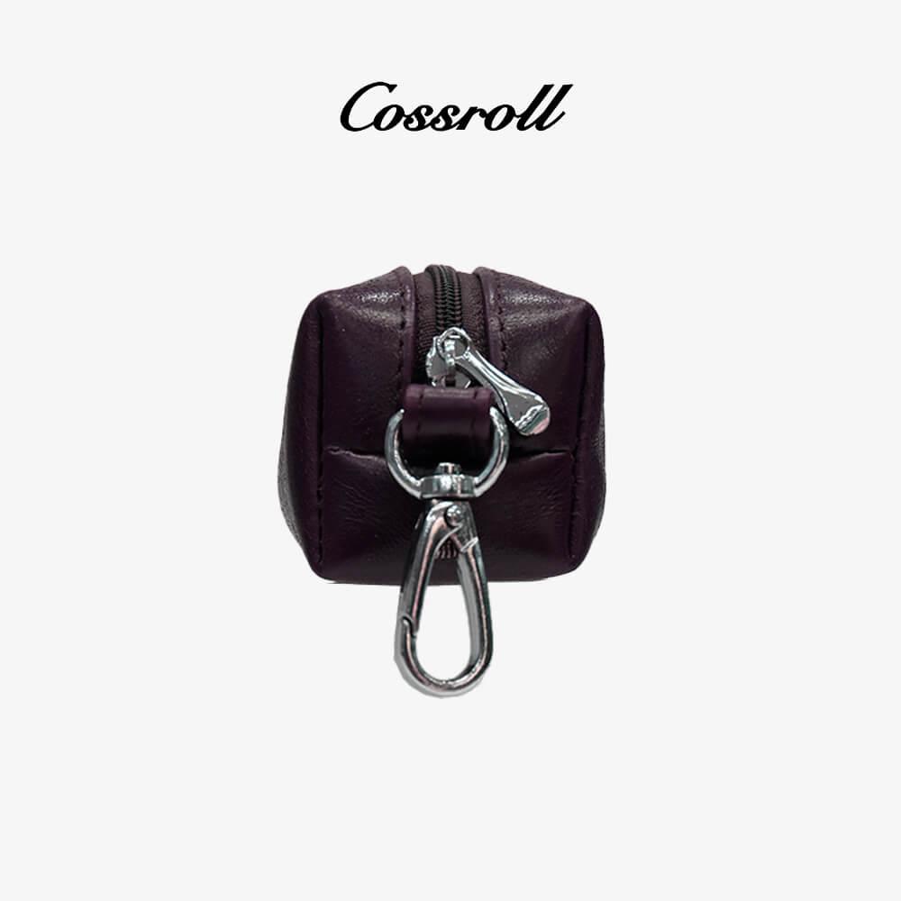 Leather Small Coin Pouch Zipper Key Wallet Manufacturer- cossroll.leather